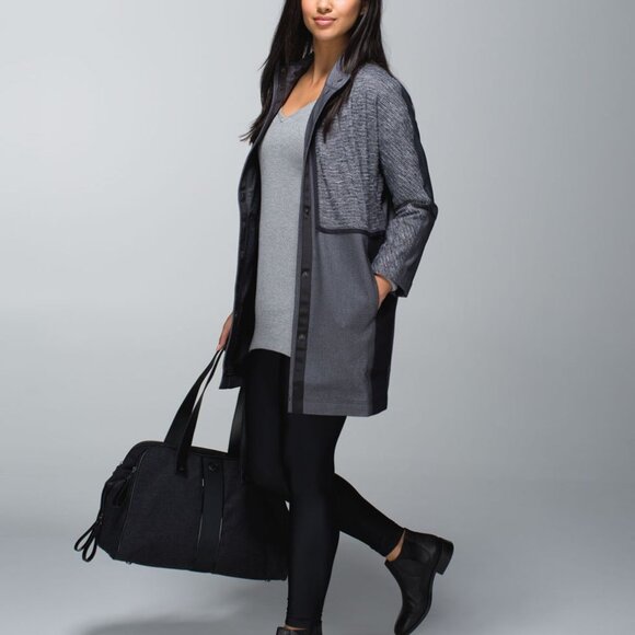 Lululemon Cocoon Car Coat Jacket (solid grey back) - Picture 3 of 9
